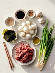 Fresh ingredients for a delicious meal preparation.