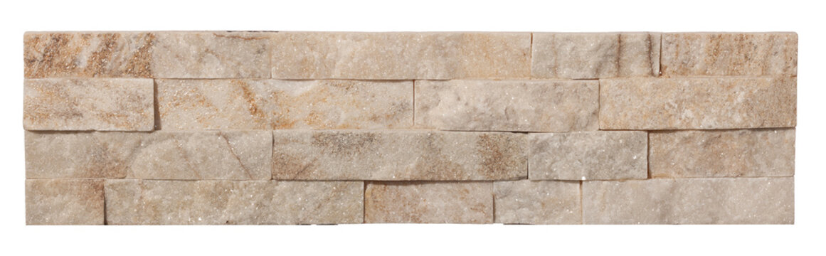 Interlocking travertine wall panel in beige and tan&mdash;natural stone texture for refined rustic surfaces.