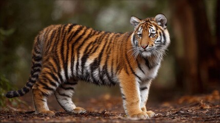 Bengal Tiger Cub in Forest