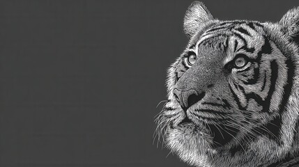 Scratchboard Tiger Portrait