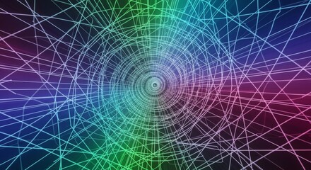 Complex Wireframe Tunnel Loop