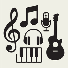 Music icons set