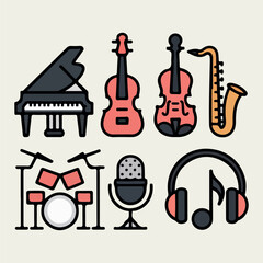 Musical instruments set