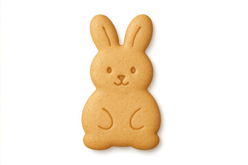 Fototapeta premium Adorable bunny cookie with a transparent background, perfect for Easter.