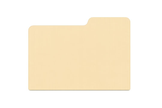 Manila file folder organizing documents with transparent background