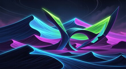 Cyber Desert Morphing Landscape