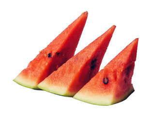 Sliced of watermelon isolated on a white background.
