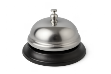 Service bell standing on transparent background for hospitality