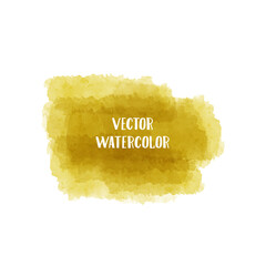 Textured yellow watercolor brush stroke graphic n a white background,vector art