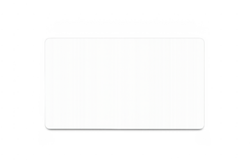 Blank white paper card with rounded corners