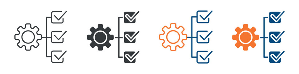 Project Plan Icon Set Multiple Style Collection 