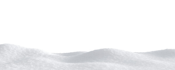 white snow isolated on transparent