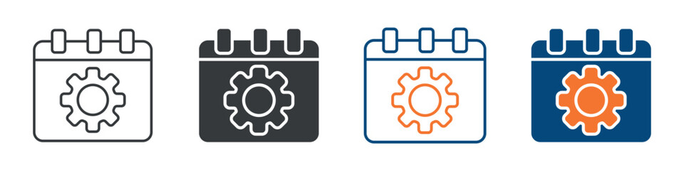 Event Planning Icon Set Multiple Style Collection 