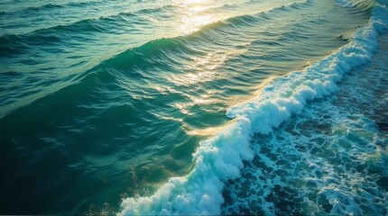 Ocean Wave with Sunlight