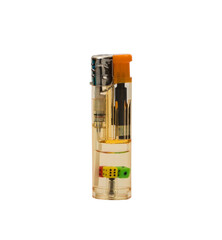 Lighter fire isolated on  transparent background.