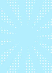 縦の背景　ドット柄と集中線　水色