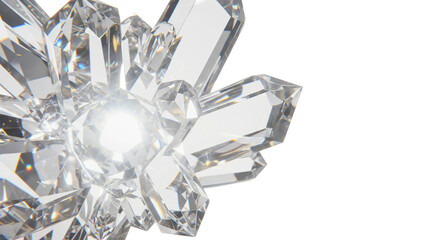 Radiant Crystal Faceted Structure PNG