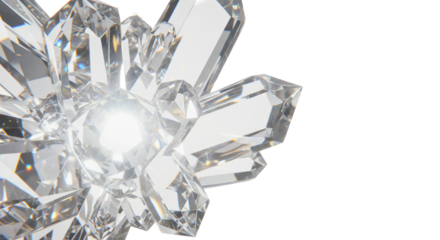 Radiant Crystal Faceted Structure PNG