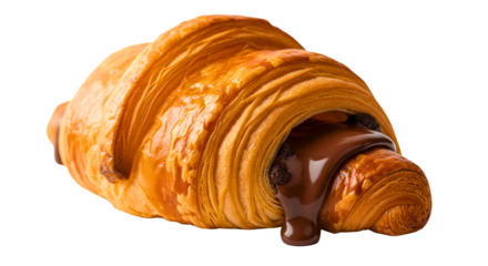Chocolate Croissant Pastry Isolated PNG