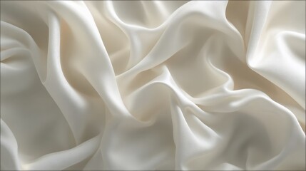 Obraz premium Dynamic Milky Pearl Silky Swirls With Warm Cream Highlights Creating Elegant Cloud Dancer Abstract Sculpted Flowing Texture