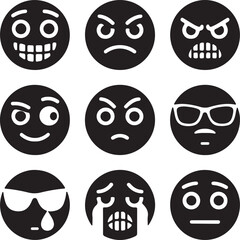Set of Emotion Icons for Digital Design
