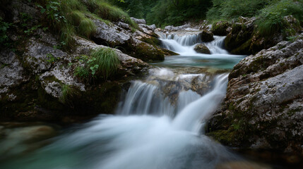 Fototapeta premium Cascading waterfall.