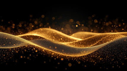 Golden Celebration Glow &ndash; Luxury New Year Abstract Background