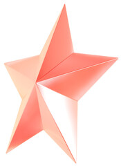 3D素材_オーナメント_星_ピンク