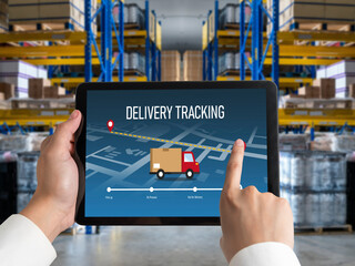 Delivery tracking system for e-commerce and modish online business to timely goods transportation...
