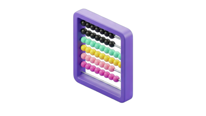Colorful Abacus Isolated on White Background