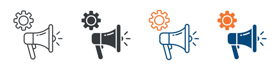 Marketing Management Icon Set Multiple Style Collection 