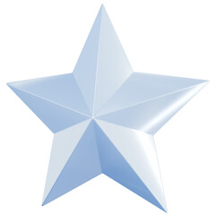 Obraz premium 3D素材_オーナメント_星_シルバー