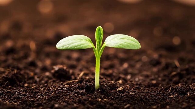 Vines unfolding like tiny umbrellas with Timelapse sprouting of sprouts from effect green screen style featuring plant growth,