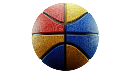 Colorful Basketball Isolated on White Background