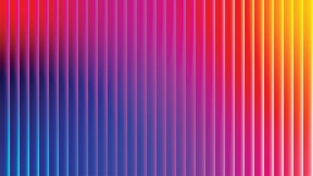 abstract gradient background with labeled simulation path and colorful vertical stripes from blue to yellow