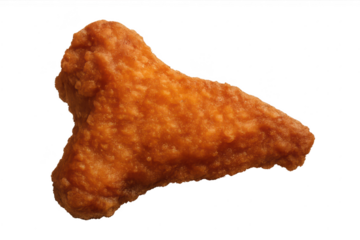 Delicious golden crispy fried chicken wing drumette with transparent background