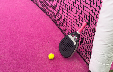 Tennis Padel fuchsia pink grass turf synthetic artificial texture