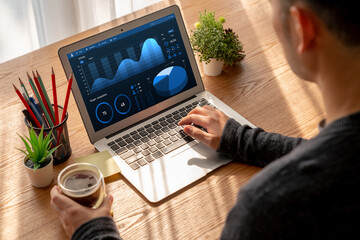 Business data dashboard provide modish business intelligence analytic for marketing strategy planning