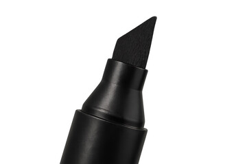 Fototapeta premium Black felt-tip marker pen angled tip over transparency