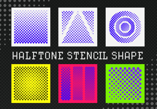 Geometric Halftone Pattern Stencils