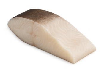 Fresh Halibut Steak Ready to Cook, on transparent background image