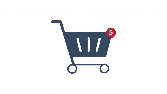 animated add to cart icon. Perfect for website, digital, online, computer, animation, technology, internet, retail, store, marketing