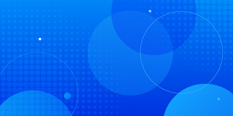 Abstract blue background with circles. Vector illustration