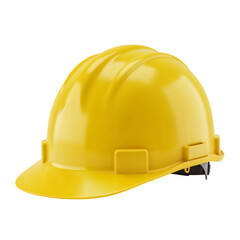Yellow hard hat isolated on transparent background