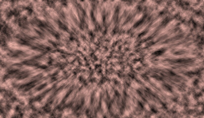 Abstract radial pattern with blurred brown and pink tones resembling a flower or starburst
