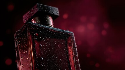 Water drop bottle in dark