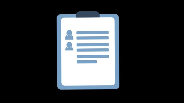 icon representing a personnel profile or curriculum vitae
