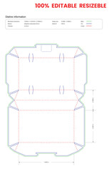 hamburger Box template box dieline die lines packaging custom dieline  box cardboard box dieline pizza box dieline printable product packaging layout,

