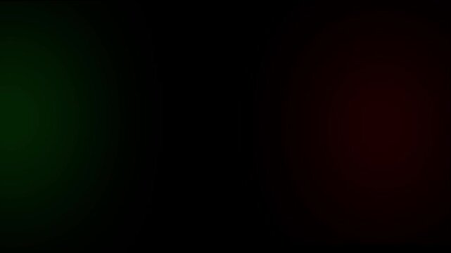 4K defocused emergency vehicle strobe lights creating soft bokeh background with Green and Red flashing warning siren, abstract lighting for ambulance and emergency services visuals.