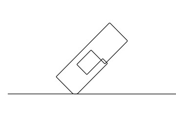 Medical icon abstract continuous line drawing in modern minimalist outline vector design